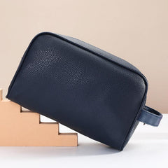 Travel Makeup Bag Cosmetic Bag With Handle PU Leather Portable Make Up Bag