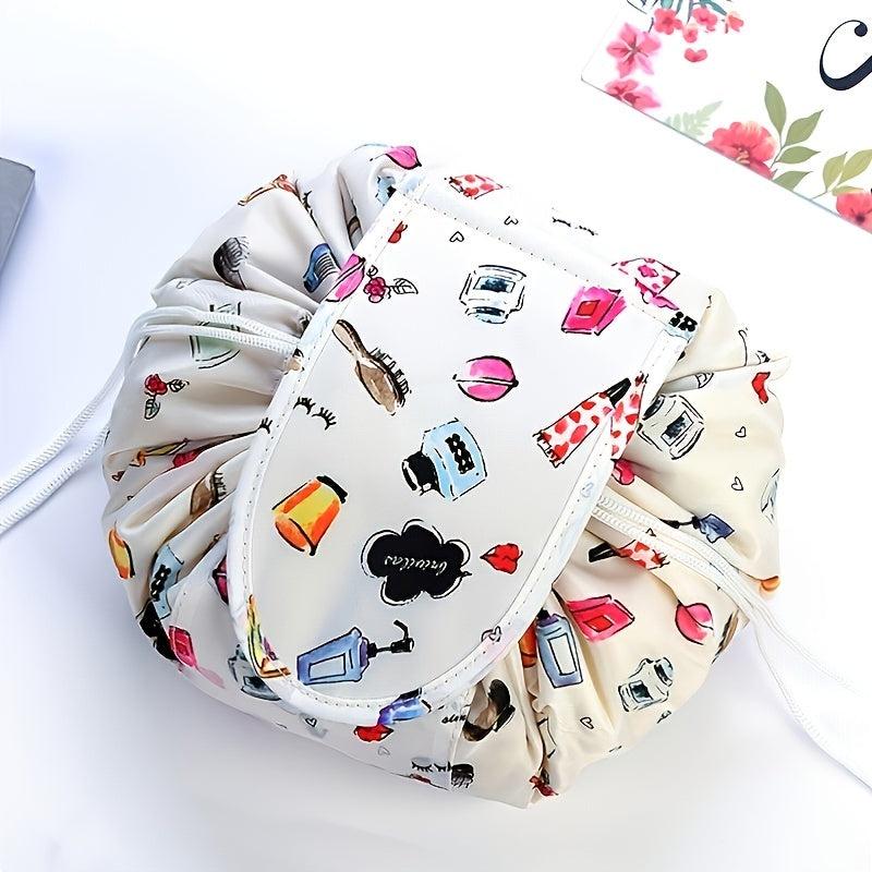 Drawstring Cosmetic Bag Portable & Waterproof Makeup Pouch