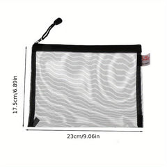 Travel Cosmetic Bag Zipper Mesh Toiletry Kits Storage Pouch Makeup Case