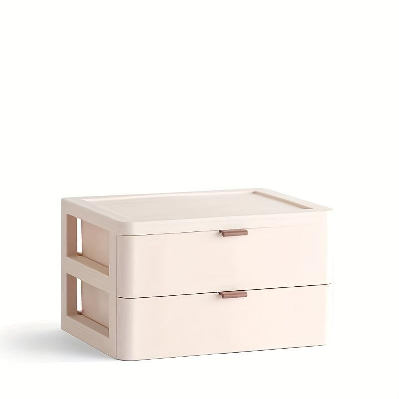 Plastic Desk Makeup Organizer with Drawer