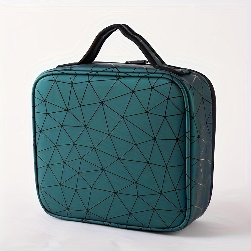 Adjustable Compartments Travel Makeup Train Case for Women