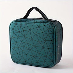 Adjustable Compartments Travel Makeup Train Case for Women