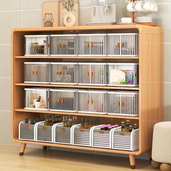 2pcs Foldable Plastic Storage Box Makeup Small Item Storage Box
