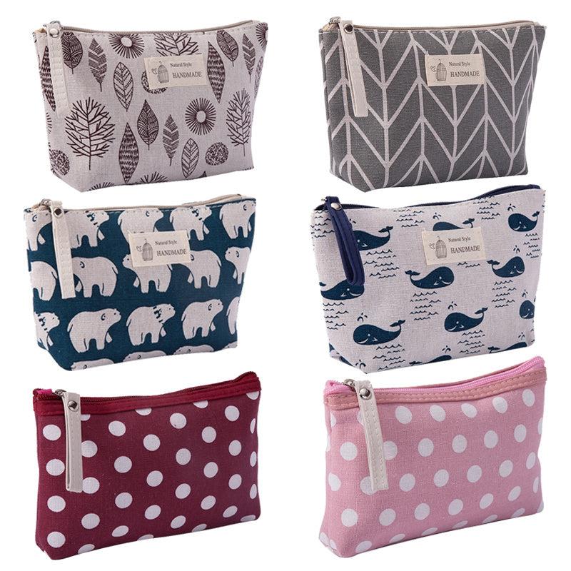Zipper Cosmetic Pouch Travel Makeup Organizer