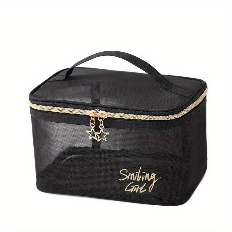 Breathable Mesh Clear Makeup Bag for Purse