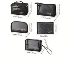 Portable Clear Mesh Makeup Pouch for Travel
