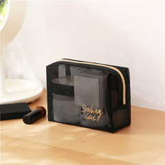 Portable Clear Mesh Makeup Pouch for Travel