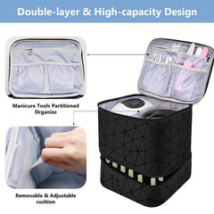 Portable Nail Polish Suitcase Holds 30 Bottles Nail Polish Travel Storage Bag