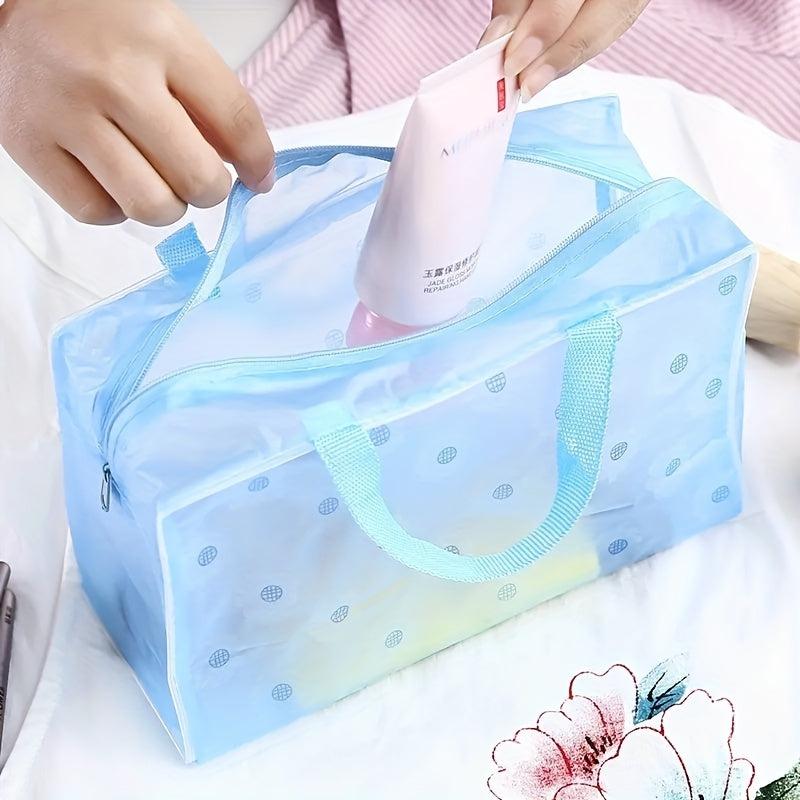 Floral Pattern Travel Toiletry Bag Waterproof Cosmetic Storage Pouch