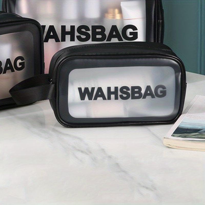 PU Makeup Bag Transparent Frosted Zipper PVC Waterproof Toiletry Bag