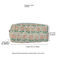 Stylish Floral Makeup Pouch - Travel Cosmetic Organizer for Women