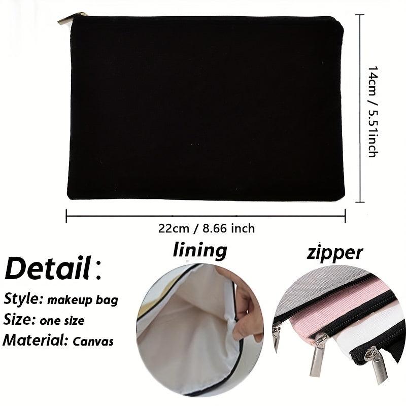 Floral Letter Print Makeup Bag Bridesmaid Organizer Bridal Cosmetic Pouch