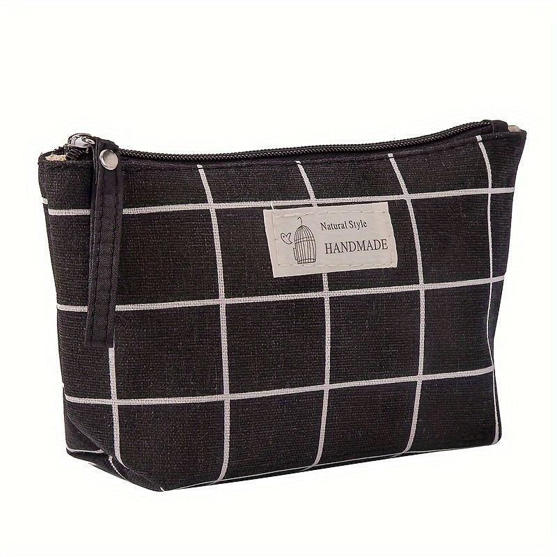 Canvas Cosmetic Bag Travel Makeup Bag Roomy Toiletries Case
