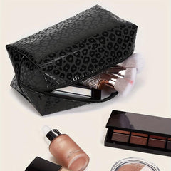 Leopard Print Makeup Bag for Travel and Organization