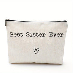 Portable Cosmetic Bag with Zipper Closure