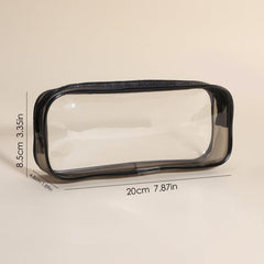 Clear PVC Makeup Pouch with Zipper for Brushes & Cosmetics