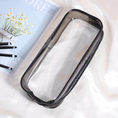 Clear PVC Makeup Pouch with Zipper for Brushes & Cosmetics