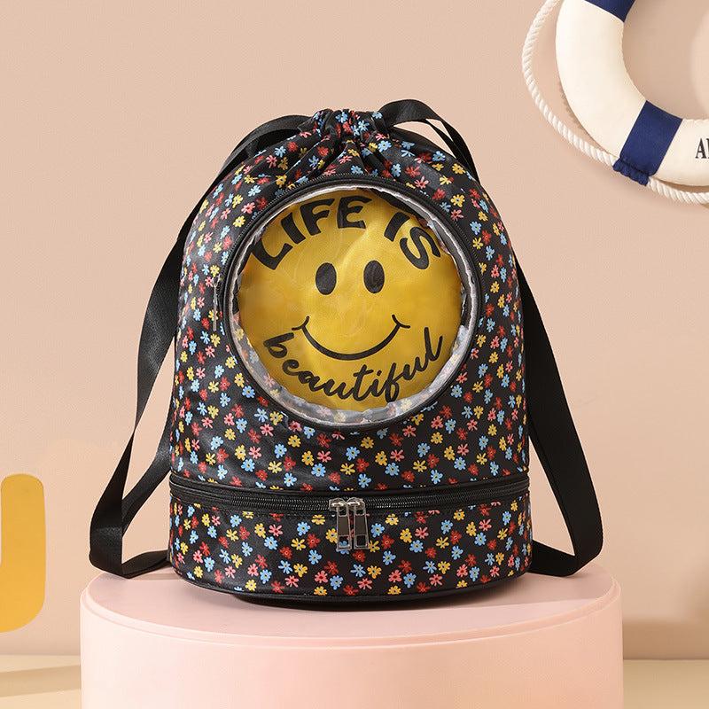 Funny Cartoon Swimming Bag Large Capacity Dry Wet Separation Toiletry Bag