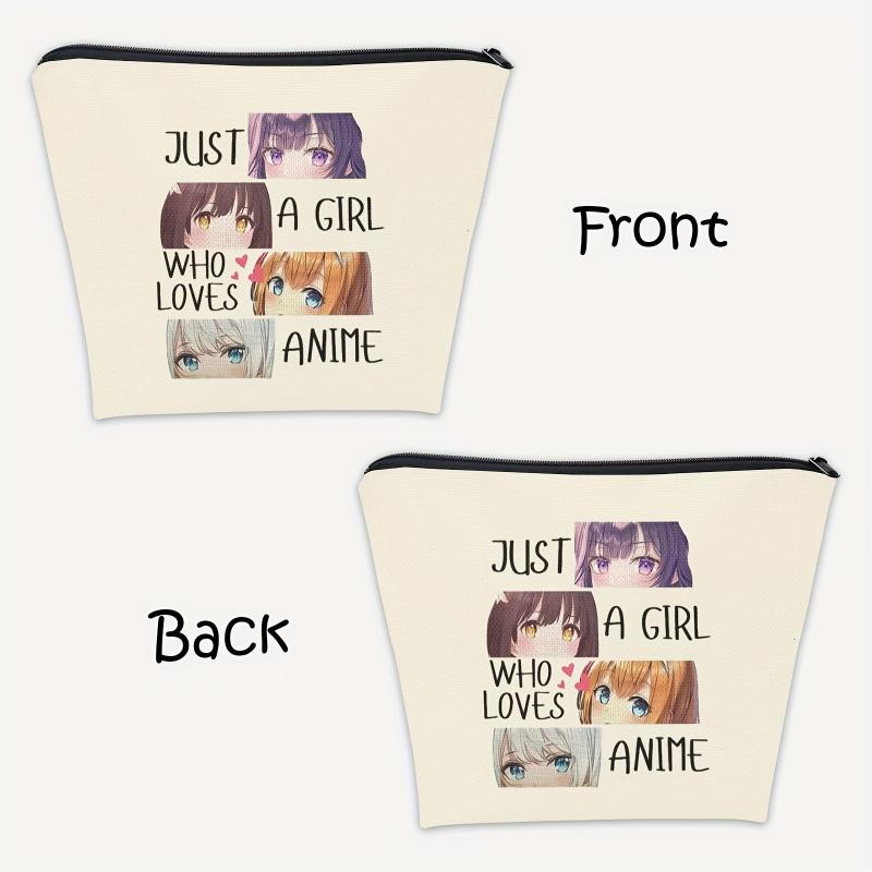 Anime Fans Makeup Bag Gift Girl Who Loves Anime Cosmetic Bag