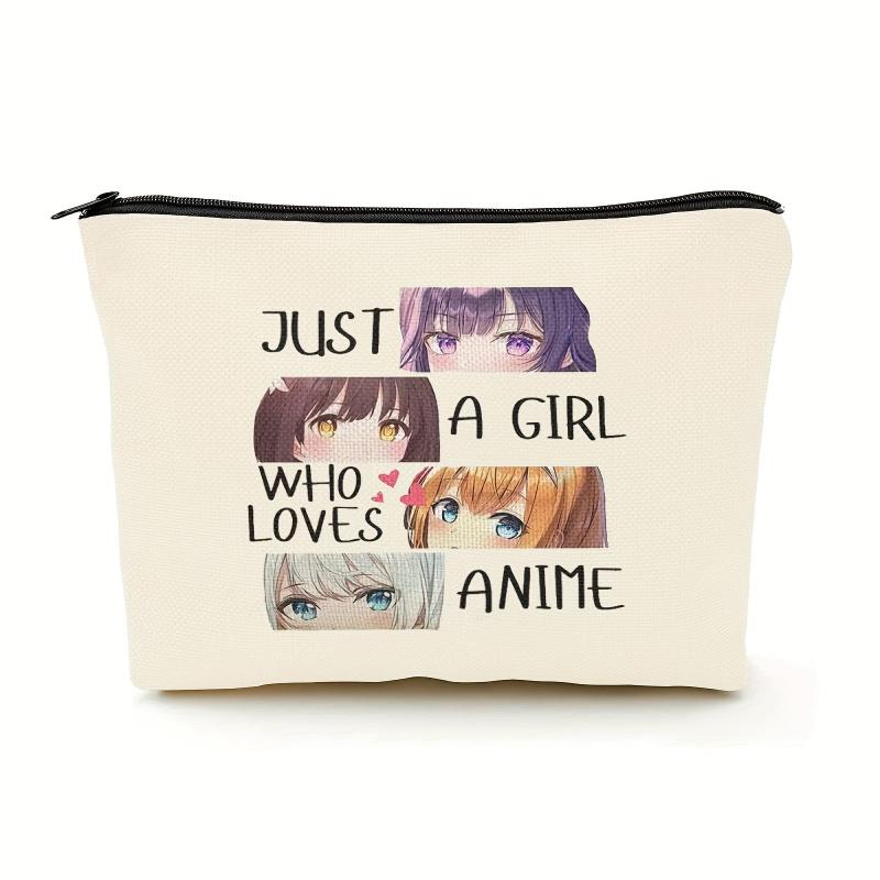 Anime Fans Makeup Bag Gift Girl Who Loves Anime Cosmetic Bag