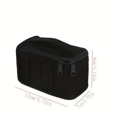 Portable 8 Grid Organizer Case Ethnic Style Zipper Cotton Material