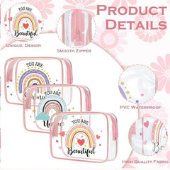 Transparent PVC Cosmetics Bag Waterproof Makeup Pouch Toiletry Wash Organizer