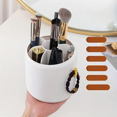 360 Rotating Makeup Brush Holder Organizer with Lid