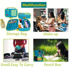 Waterproof Patent Leather Clutch Bag for Cosmetics Brushes and Toiletries
