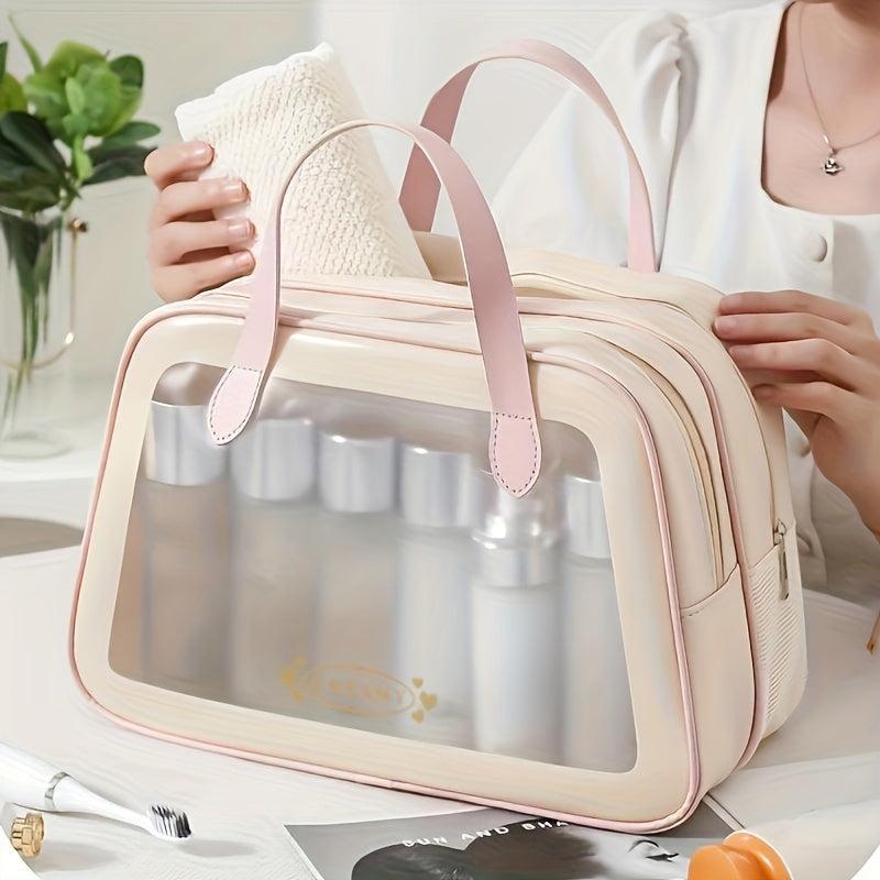 Travel Makeup Bag Double Layer Wet & Dry Separation Cosmetic Bag
