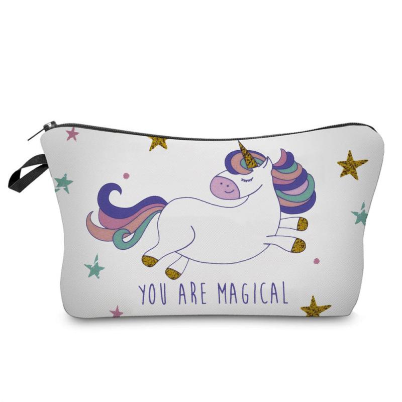 Pug With Tie Pattern Makeup Bag Zipper Cosmetic Pouch
