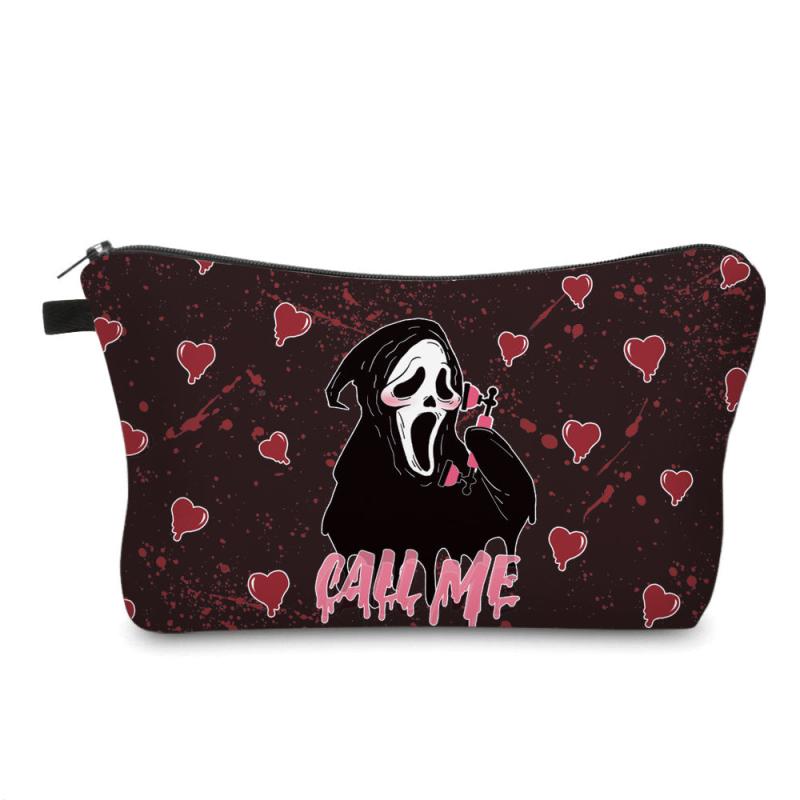 Skull Pattern Makeup Bags Waterproof Toiletry Pouch Halloween Gift