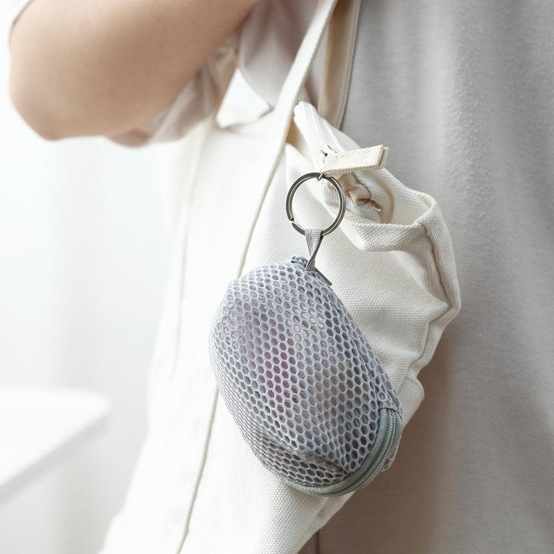 5Pcs Mesh Makeup Sponge Holder Small Zipper Makeup Pouch Bags With Keychain