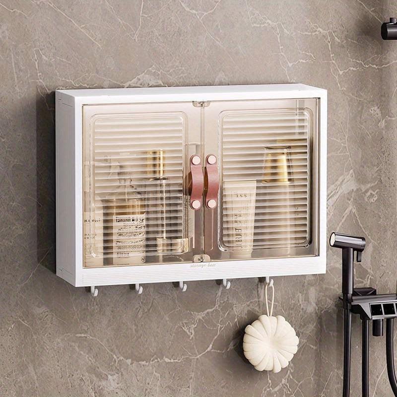 Wall Mounted Storage Box Makeup Organizer Dustproof Skincare Holder