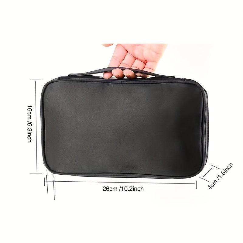 Makeup Brushes Organizer Handbag with Belt Strap