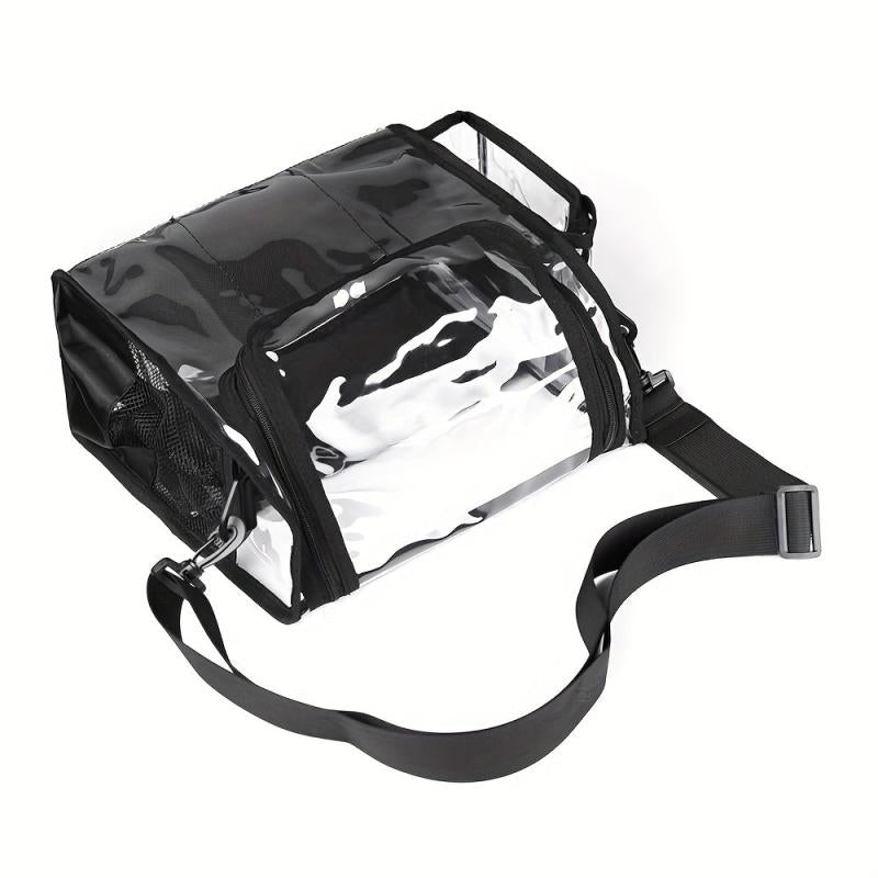 Clear Makeup Organizer Bag Cosmetic Bag With Sturdy Zipper And External Pockets