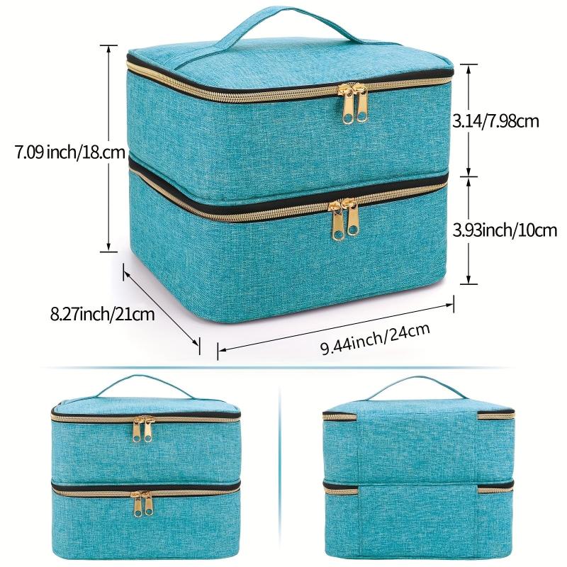Double Layer Nail Polish Organizer Tote Bag for Women