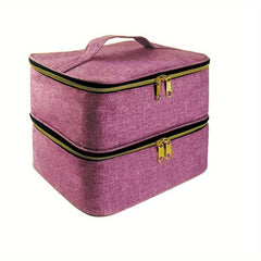 Double Layer Nail Polish Organizer Tote Bag for Women