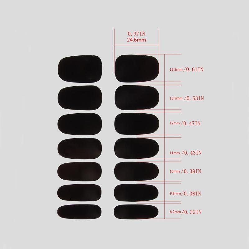 14 Sheets Nail Polish Stickers Self Adhesive Gel Strips Art Decals Solid