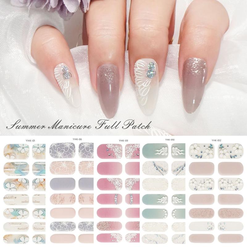 3D Flower Nail Art Stickers Self Adhesive Decals for DIY or Salons