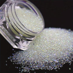 4 Bottle Micro Pixie Beads Gravel Nail Crystals Rhinestones Decorations