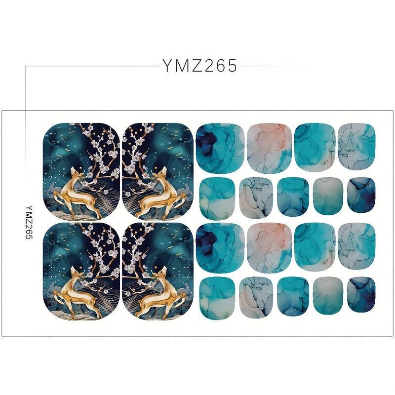 Waterproof Toe Nail Polish Stickers - Self Adhesive Manicure Kits