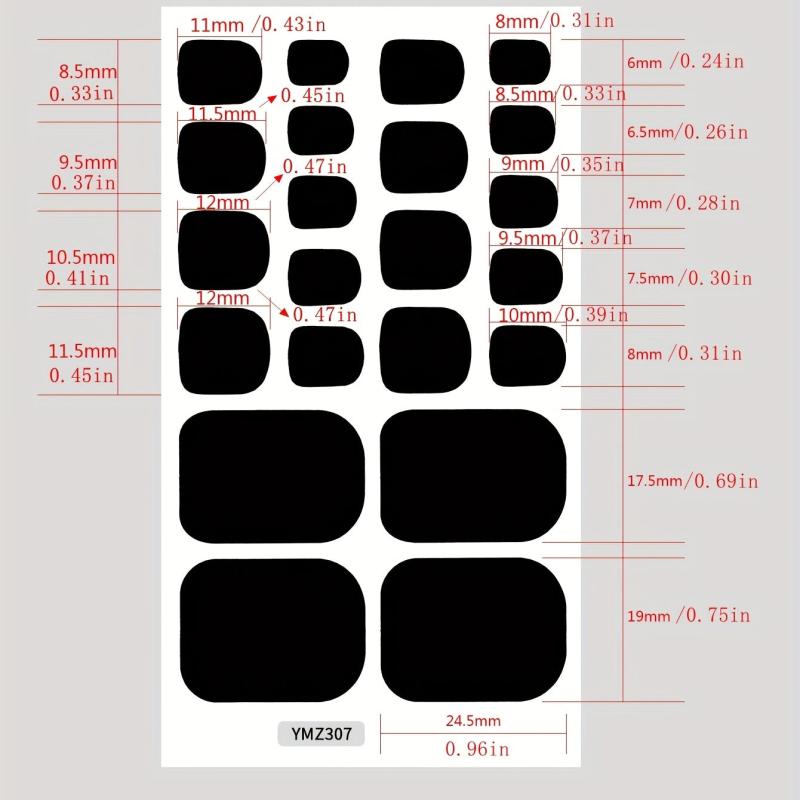 Glitter Toenail Stickers Full Wraps Self Adhesive Toenail Art Tips