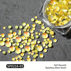 Aurora Mermaid Beads Pearl Cabochons for Jewelry Nail Art