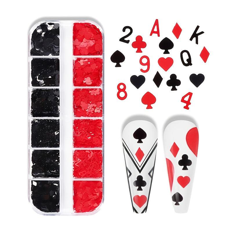 Geometric Nail Rhinestones & Flakes Manicure Decals Nail Charms