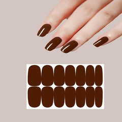 Solid Nail Polish Strips Nail Wraps Self Adhesive Gel Nail Stickers