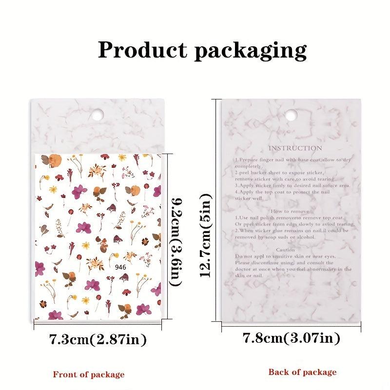 Y2K 3D Butterfly Nail Art Stickers Golden & Silver Shapes DIY Decoration