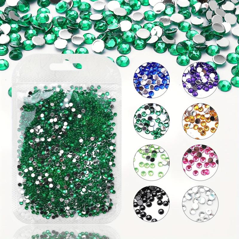 1000Pcs Nail Art Flatback Rhinestones AB Colorful Crystal Decoration