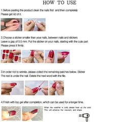 Self Adhesive Nail Wraps Full Cover Nail Decals Art Stickers