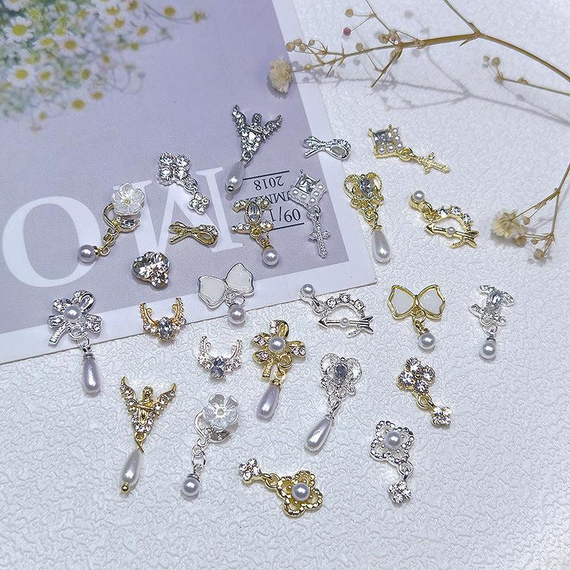 Nail Art Charms 3D Crystal Alloy Mixed Shapes Nail Gems Rhinestones
