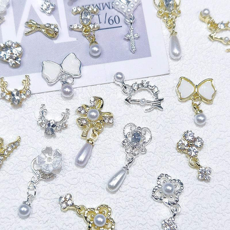 Nail Art Charms 3D Crystal Alloy Mixed Shapes Nail Gems Rhinestones